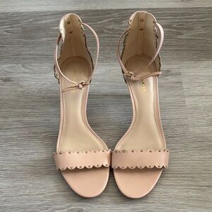 Coach Monica Scalloped Leather Heels